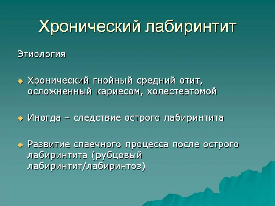 Хронический лабиринтит