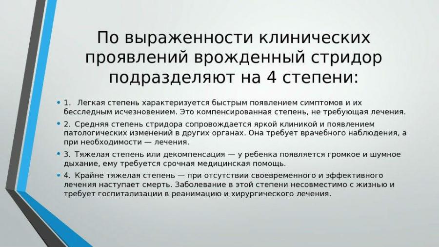 Степени стридора